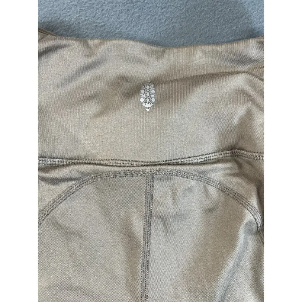 Free People Movement Women's Leggings Size XS Tan Athletic Activewear